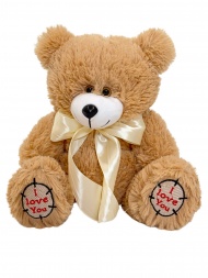 Мягкая игрушка Медведь Тед 30 см темный латте