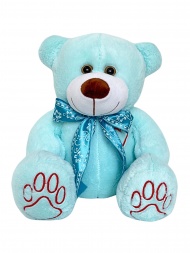 Мягкая игрушка Медведь Макар 40см голубой